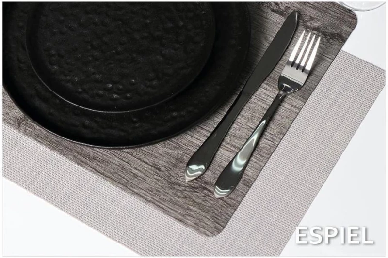 Espiel Lava Πιάτο Γλυκού Κεραμικό Μαύρο με Διάμετρο 20cm