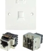 Προσοψη Πριζας Δικτυου 1P 86X86 Με Jack Cat 5E Ftp 65401154 Krone 01.075.0012