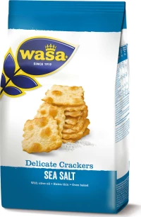 Wasa Delicate Crackers Sea Salt 180gr