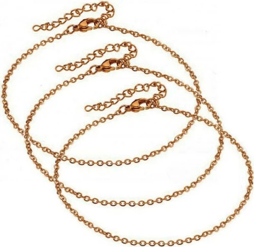 Γυναικείο Βραχιόλι Ποδιού Αλυσίδα Σέτ 3 Τεμαχίων από Ατσάλι Επιχρυσωμένο