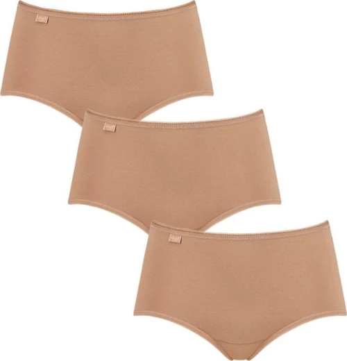 Sloggi 24/7 Midi Βαμβακερά Ψηλόμεσα Boxer 3Pack σε Μπεζ χρώμα