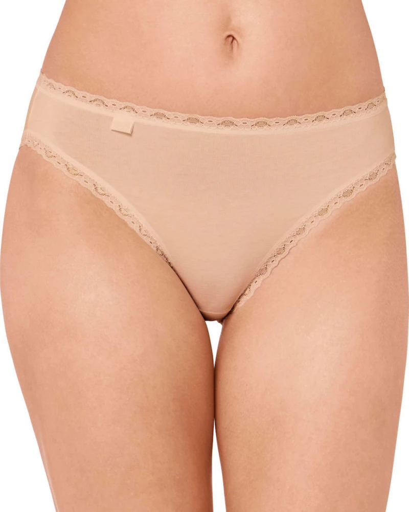 Sloggi 24/7 Tai Βαμβακερά Slip 3Pack με Δαντέλα σε Μπεζ χρώμα