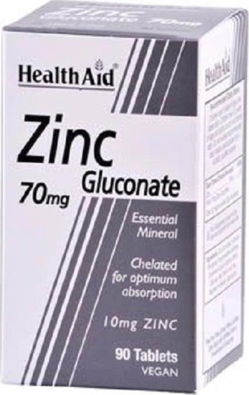 Health Aid Zinc Gluconate 70mg 90 ταμπλέτες