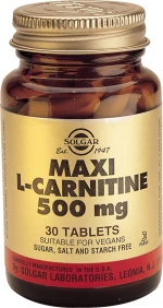 Solgar L-Carnitine 500mg 30 ταμπλέτες