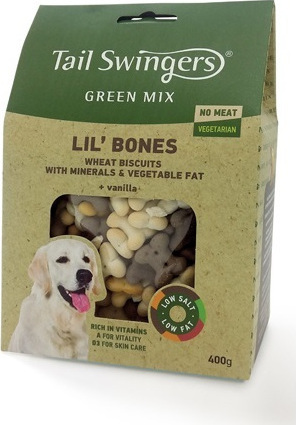 Tailswingers Μπισκότα Green Mix μικρά κόκαλα 400gr