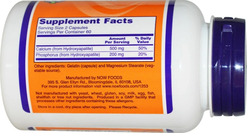Now Foods Calcium Hydroxyapatite 120 κάψουλες