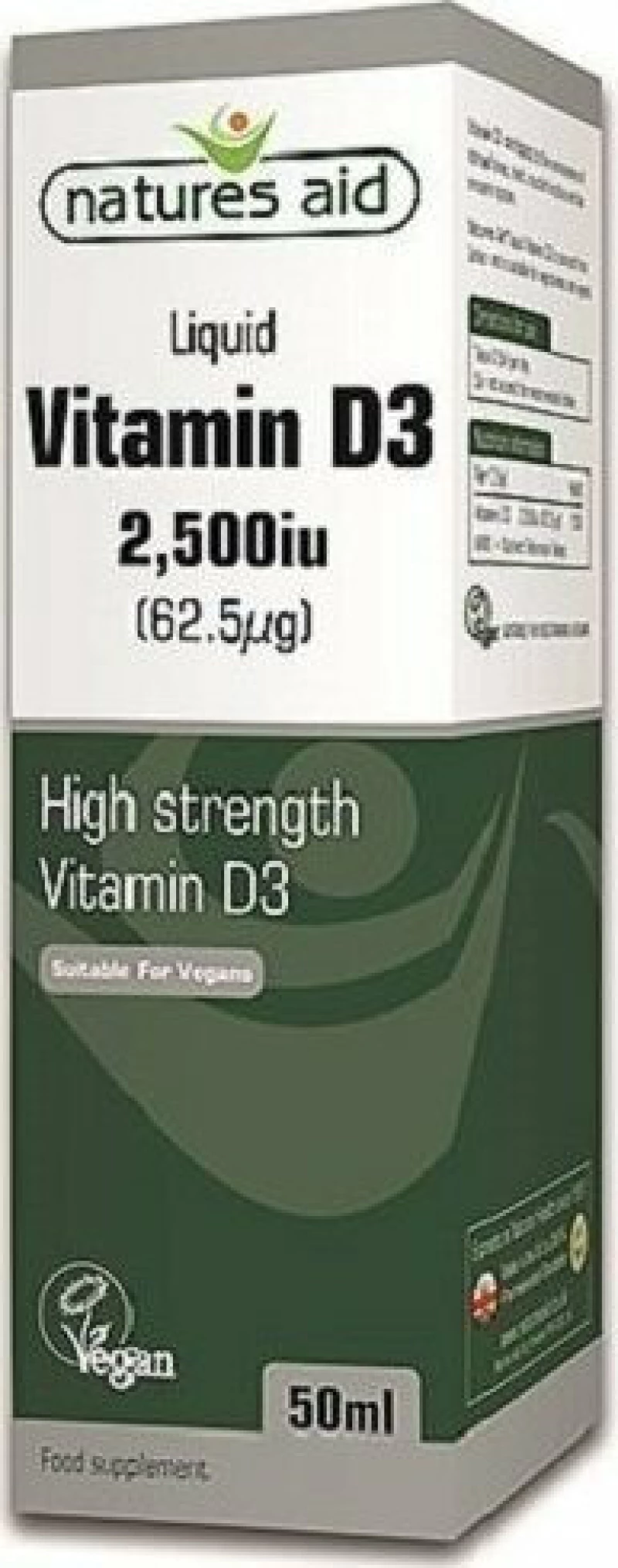 Natures Aid Vitamin D3 2500iu 50ml