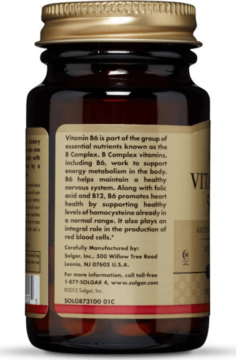 Solgar Vitamin B6 50mg 100 ταμπλέτες