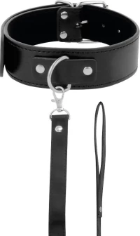 Darkness Collar With Leash Black