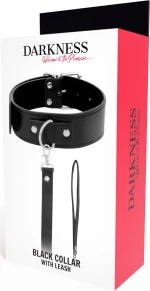 Darkness Collar With Leash Black