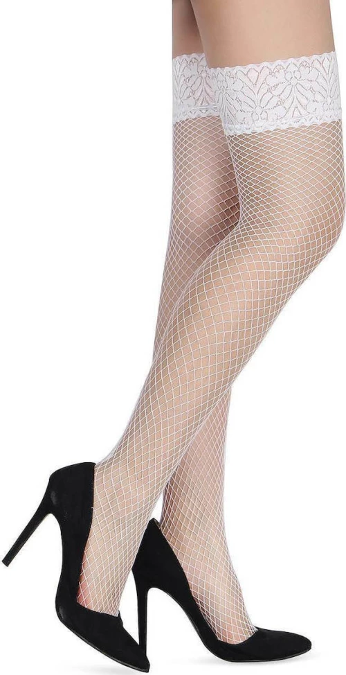 Fashion White Fishnet Stocking