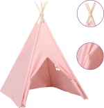 vidaXL Σκηνή Teepee Peach Skin με Σάκο Ροζ