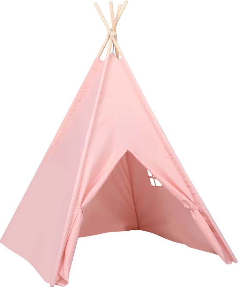 vidaXL Σκηνή Teepee Peach Skin με Σάκο Ροζ