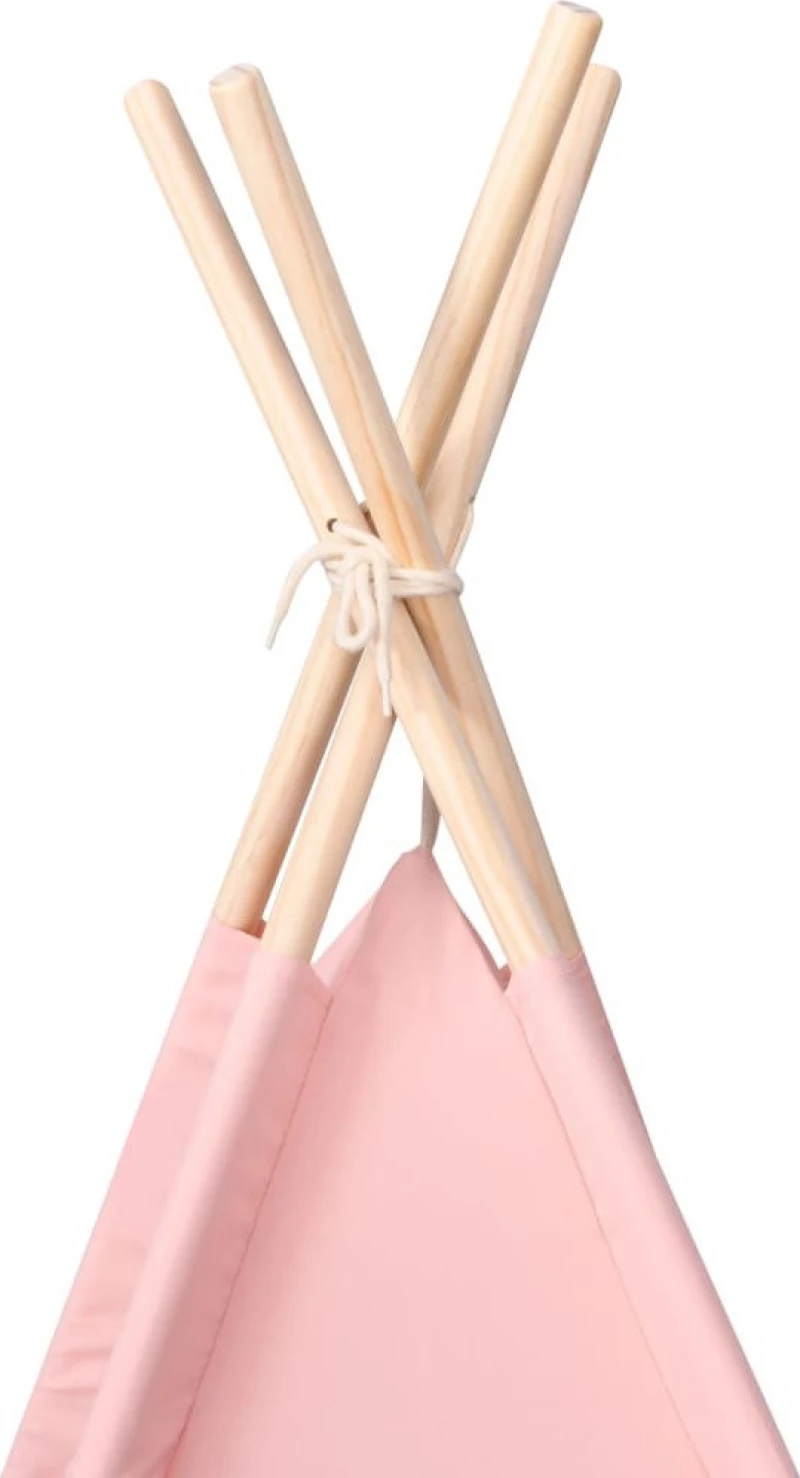 vidaXL Σκηνή Teepee Peach Skin με Σάκο Ροζ