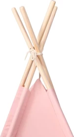 vidaXL Σκηνή Teepee Peach Skin με Σάκο Ροζ