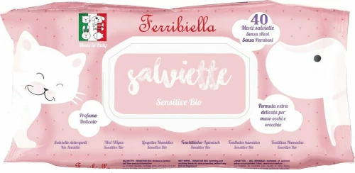 Ferribiella Μαντηλάκια Καθαρισμού Sensitive Bio 40τμχ
