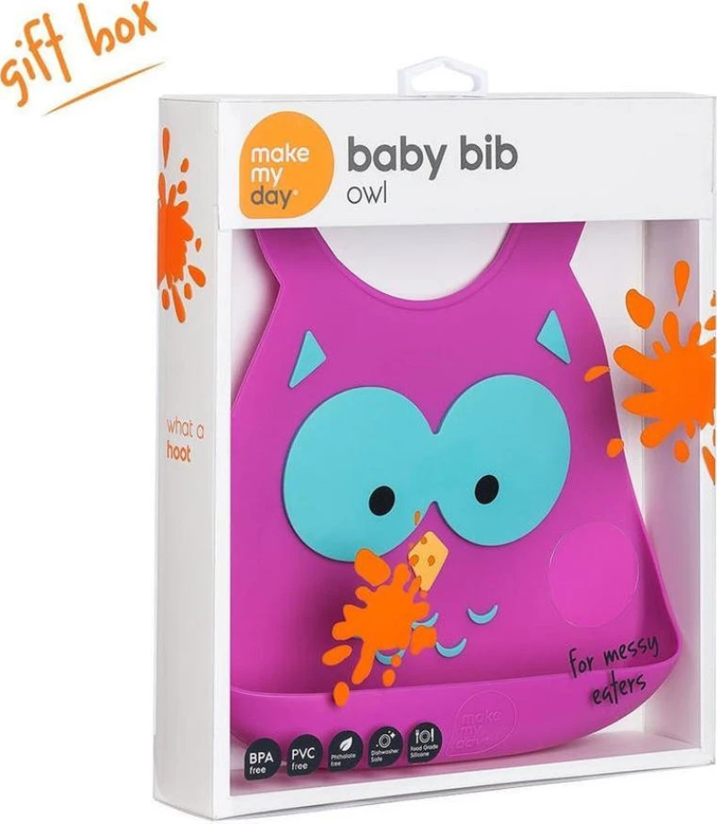 Make my Day Σαλιάρα Σιλικόνης Owl