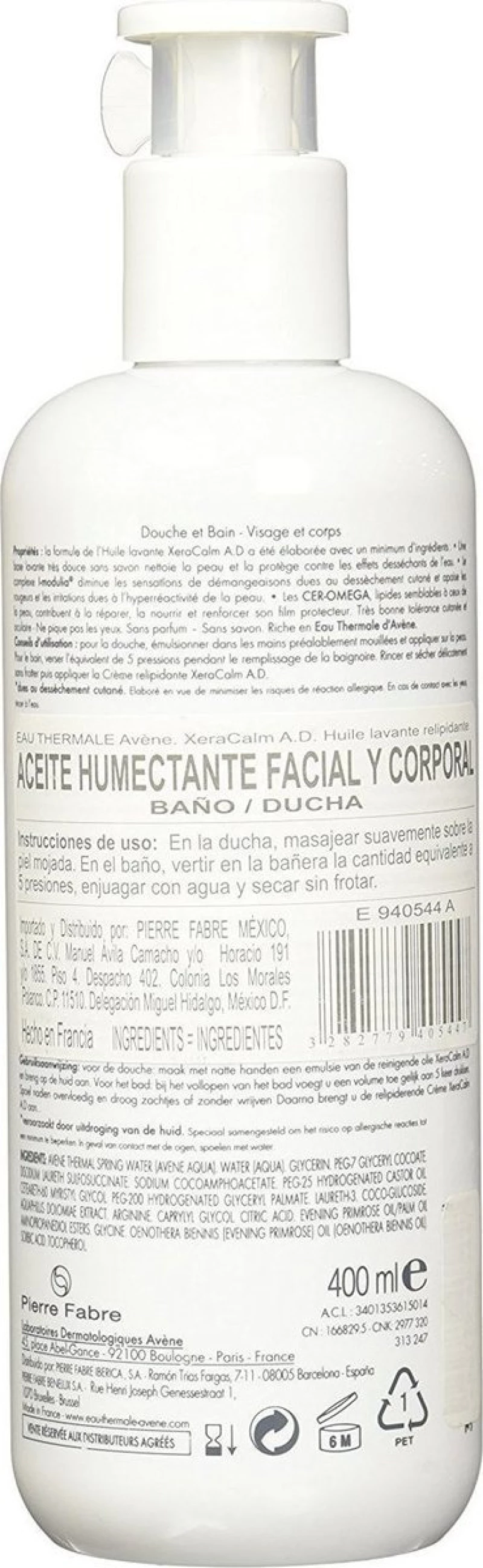Avene Xeracalm Cleansing Oil 400ml