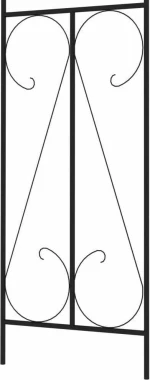 Αψίδα Σιδερένια Μαύρη 120x38x258cm 47094