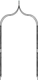 Αψίδα Σιδερένια Μαύρη 120x38x258cm 47094
