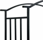 Αψίδα Κήπου με Παγκάκι Μαύρη 114x45x205cm Σιδερένια 47093