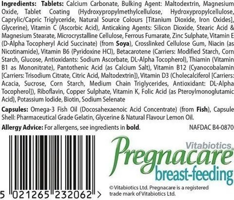 Vitabiotics Pregnacare Breast Feeding 84 ταμπλέτες