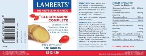 Lamberts Glucosamine Complete 120 ταμπλέτες