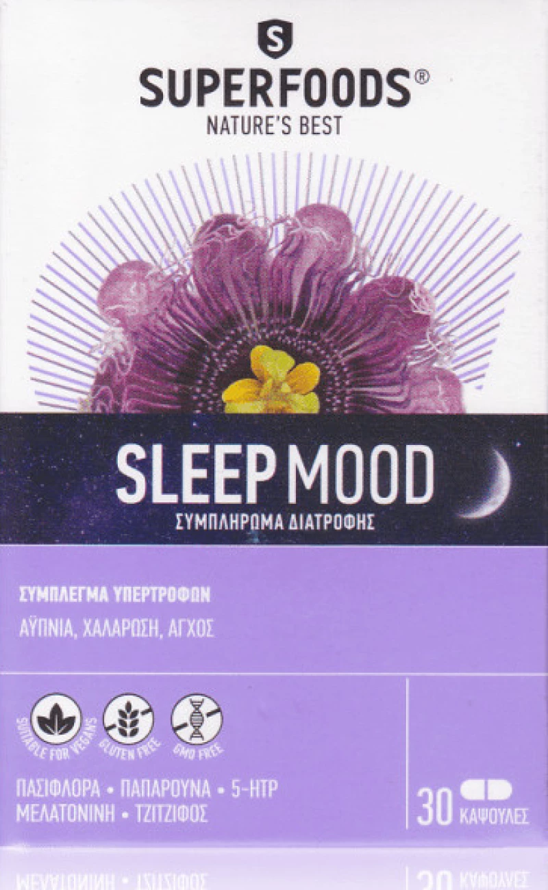 Superfoods Sleep Mood 30 κάψουλες