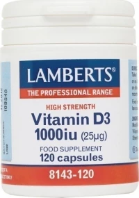Lamberts Vitamin D3 1000iu 120 κάψουλες
