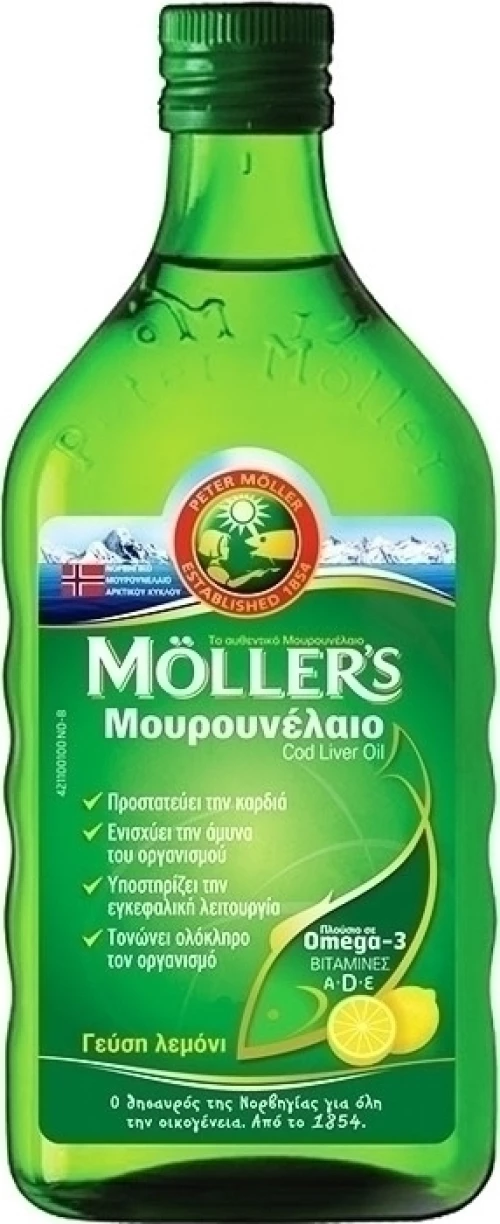 Moller's Μουρουνέλαιο Cod Liver Oil 250ml Λεμόνι