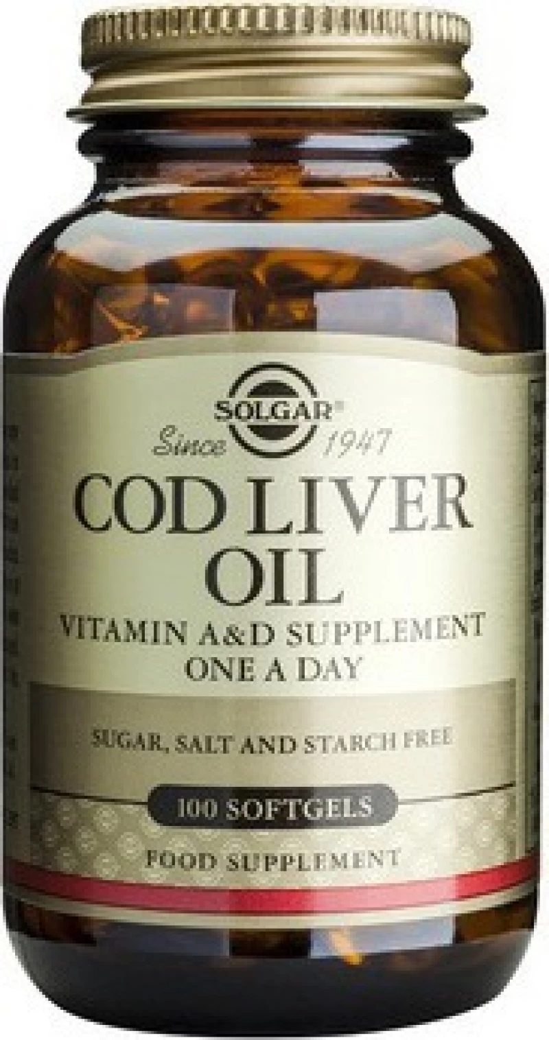 Solgar Cod Liver Oil 100 μαλακές κάψουλες