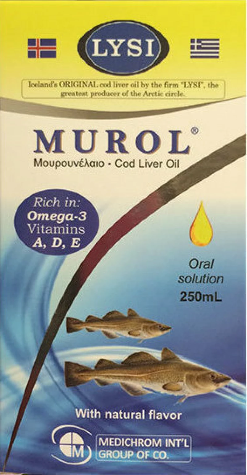 Medichrom Murol Μουρουνέλαιο 250ml Φυσική Γεύση