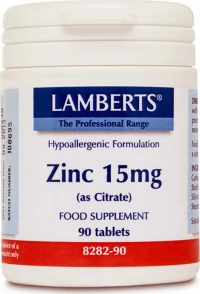 Lamberts Zinc 15mg (Citrate) 90 ταμπλέτες