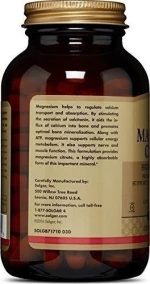 Solgar Magnesium Citrate 200mg 120 ταμπλέτες