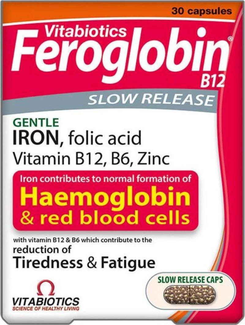 Vitabiotics Feroglobin Slow Release 30κάψουλες