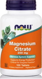 Now Foods Magnesium Citrate 200mg 100 ταμπλέτες