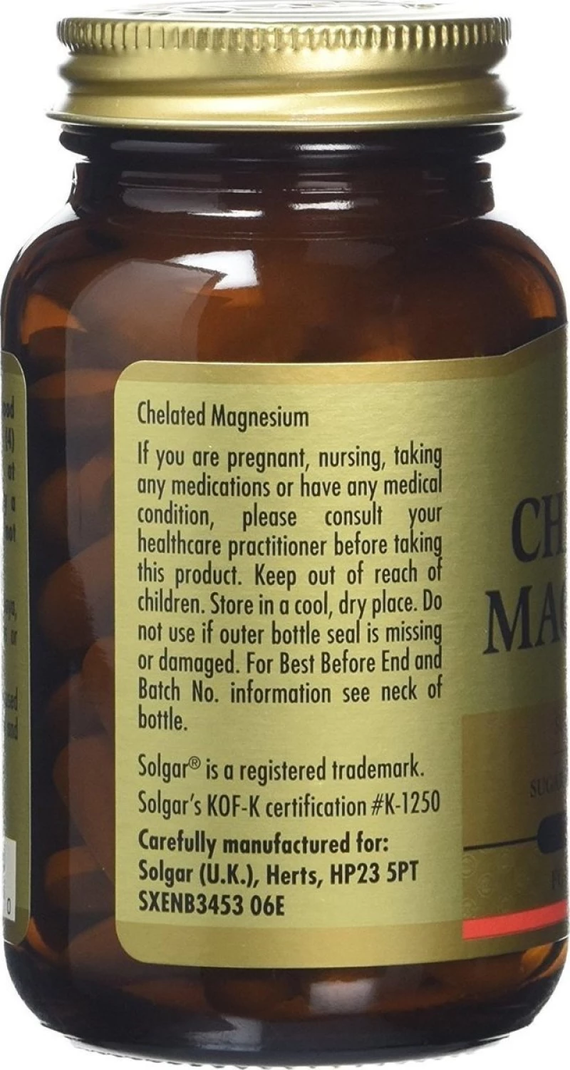 Solgar Chelated Magnesium 100 ταμπλέτες