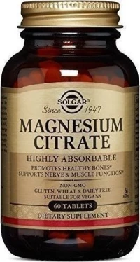 Solgar Magnesium Citrate 200mg 60 ταμπλέτες
