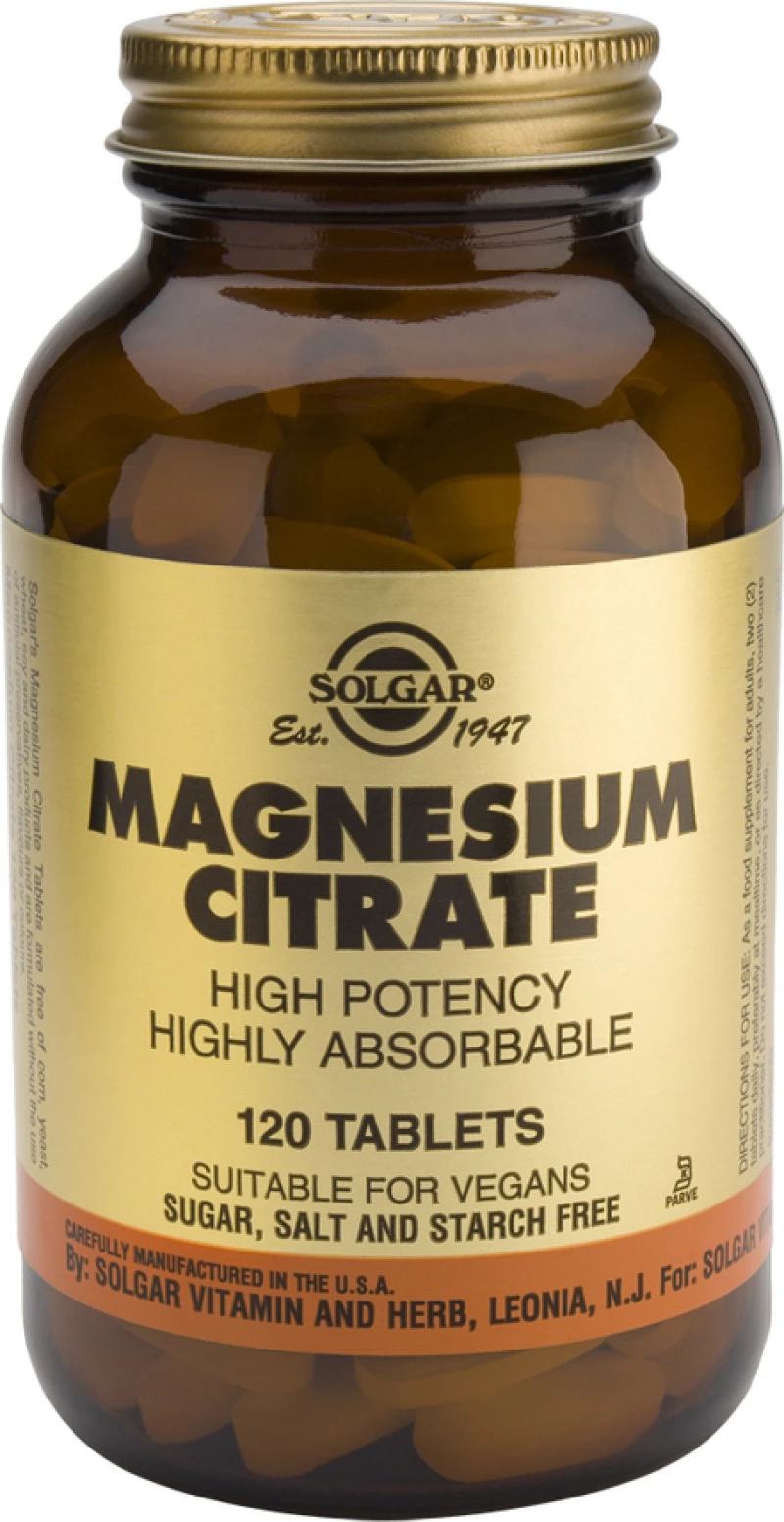 Solgar Magnesium Citrate 200mg 60 ταμπλέτες