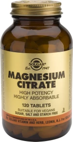 Solgar Magnesium Citrate 200mg 60 ταμπλέτες