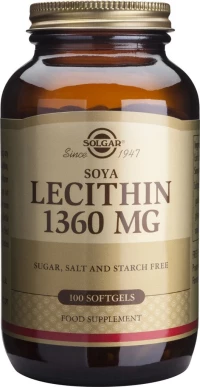 Solgar Lecithin 1360mg 100 μαλακές κάψουλες