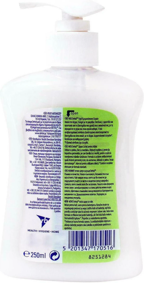 Dettol Honey Soft On Skin Hard On Dirt Liquid Hand Wash 250ml Pump