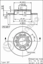 Σετ Δισκόπλακες πίσω BREMBO 08.9136.10