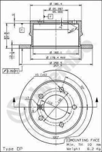 Brembo 08 7724 10 Δισκοι Φρενων Πισω DB-SPRINTER-2-8T-
