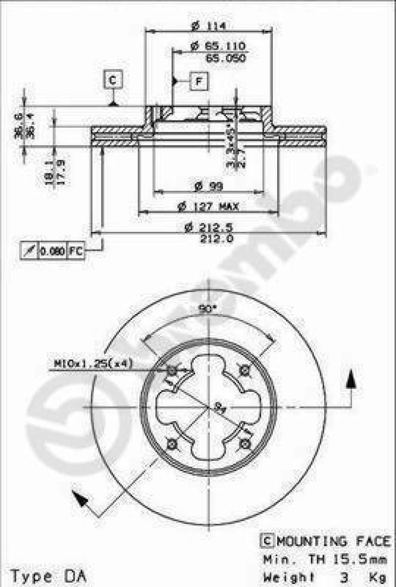 Brembo Σετ Δισκόπλακες