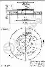 Σετ Δισκόπλακες εμπρός BREMBO 09.5843.10