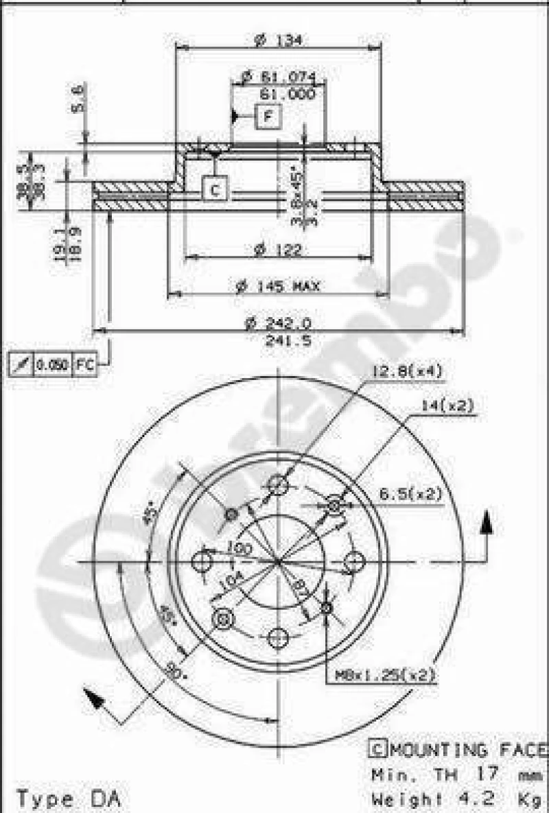 Brembo 09 5023 10 Δισκοι Φρενων Honda