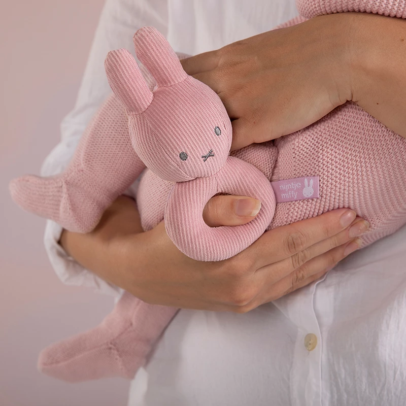 Baby Oliver Yφασμάτινη Κουδουνίστρα Miffy Pink