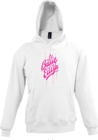 BILLIE EILISH kids hoodie new - WHITE
