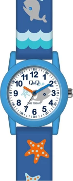 Q&Q Vr99J009Y Kids Blue Rubber Strap